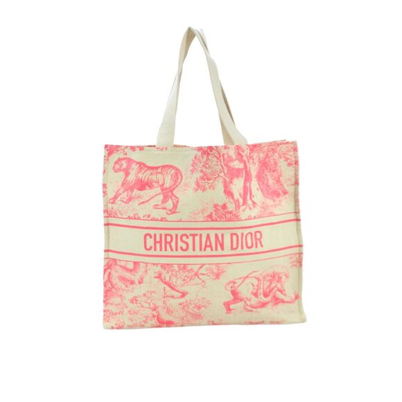 Christian Dior Handbags - Christian Dior Womens Dioriviera Toile De Jouy Animal Print Tote Handbag Pink